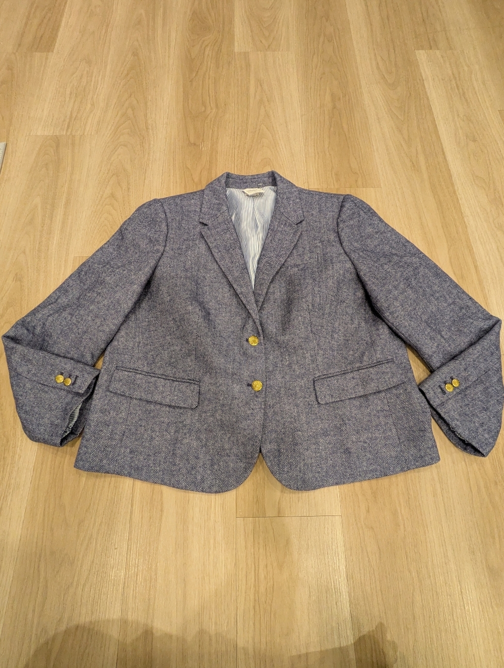 J Crew Wool Blend Blue Blazer NWT Size 20